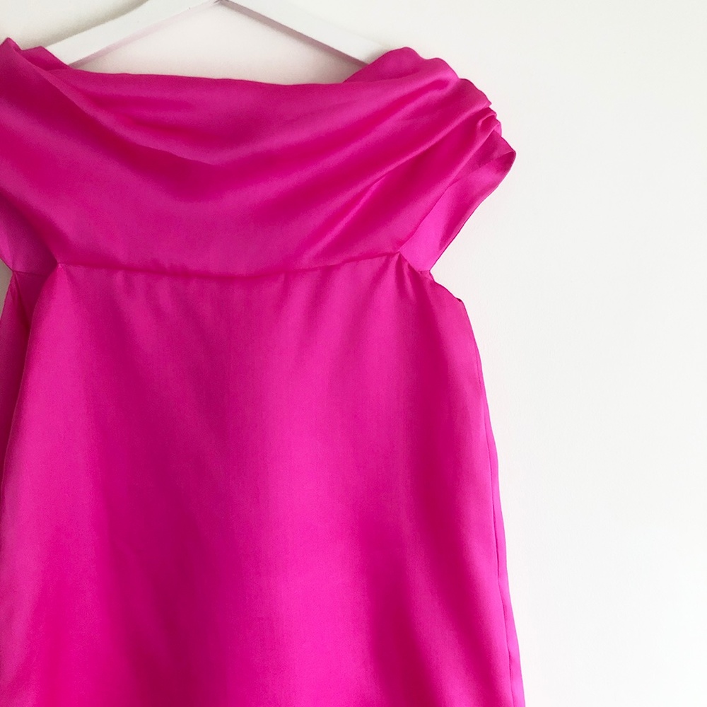 Vintage Diaphanous Pink Silk Organza Dress - image 4